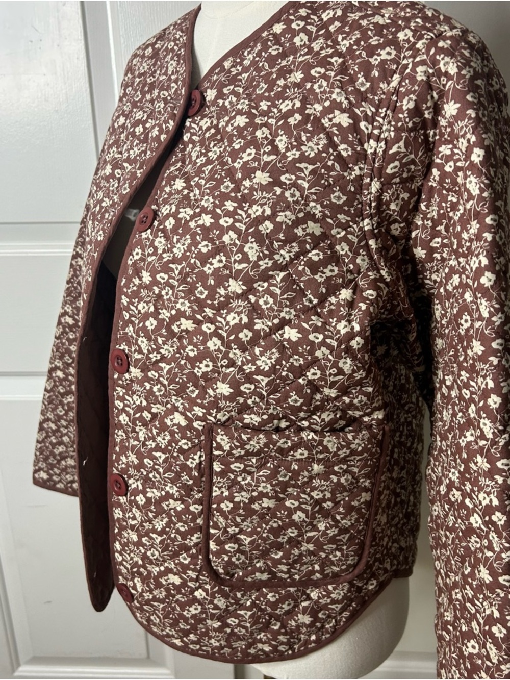 NWT (size S) MARKET & SPRUCE Patterned Quilted Jacket - Picture 6 of 10